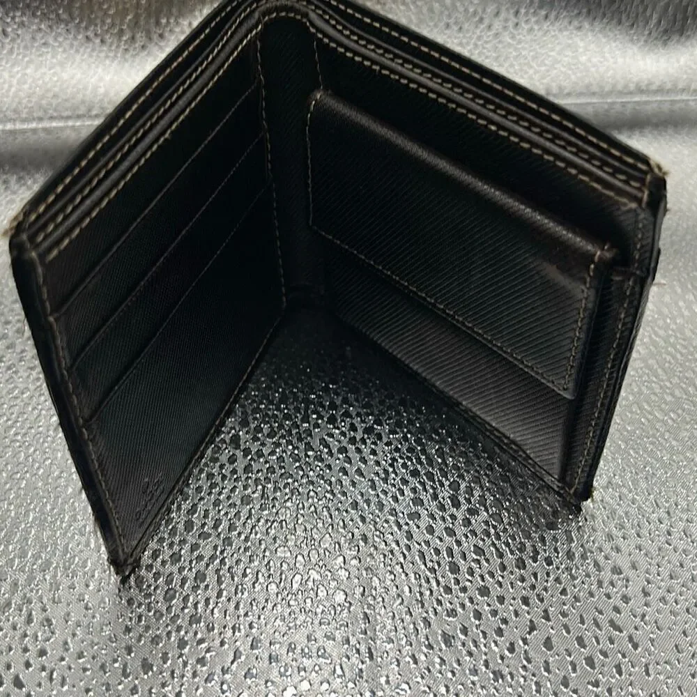 Gucci GG Monogram Bifold Wallet Brown Tan Canvas Cardholder Luxury Classic